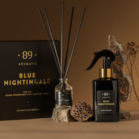 Set Casă Blue Nightingale — difuzor și spray ambient